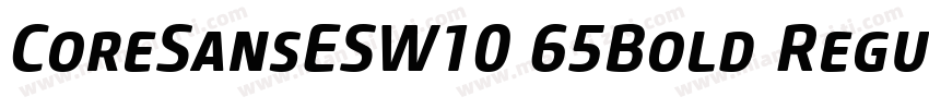 CoreSansESW10 65Bold Regular字体转换